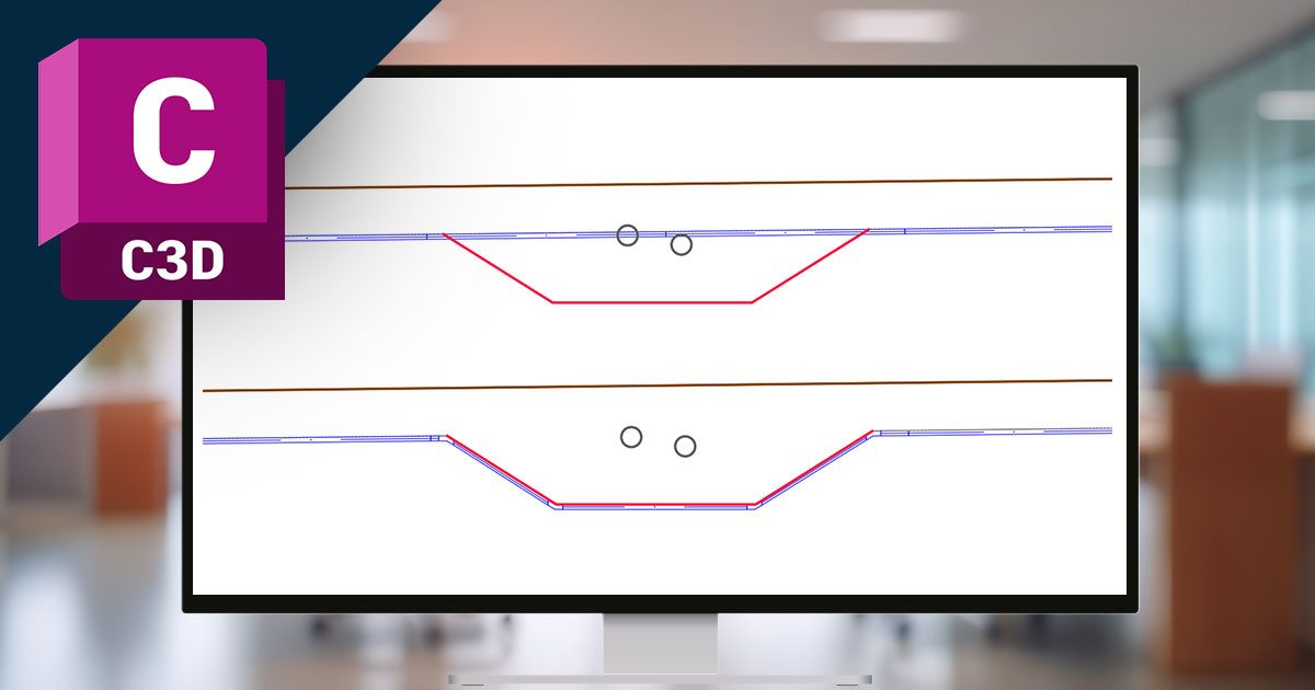 Civil 3D Längsschnitt mit Druckleitung und Unterquerung